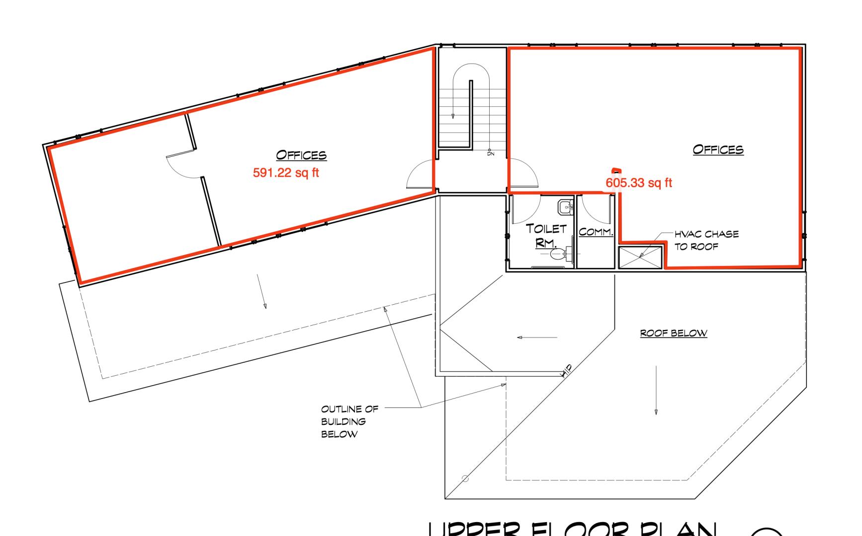 Red Cedar Zen Office - Upstairs offices with areas